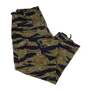 Tru-Spec US Military Tiger Stripe Camo Cargo Pants Adjustable Mens XL Reg